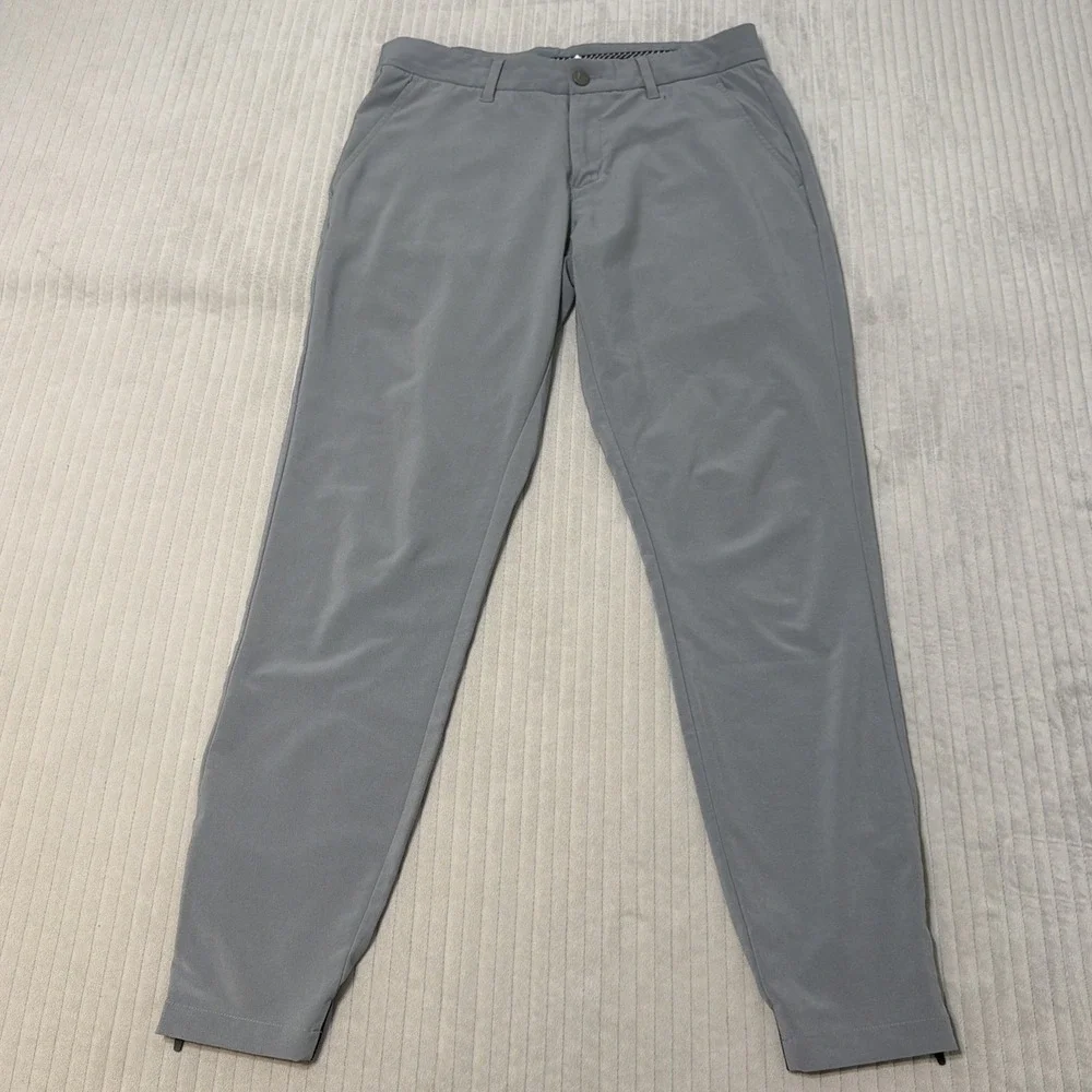 Primo Pants Mens 31 Short Gray Golf Joggers Performance Stretch Ankle Zip 31x29